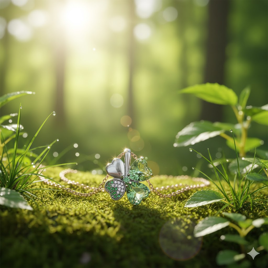 4 levelű lóhere nyaklánc