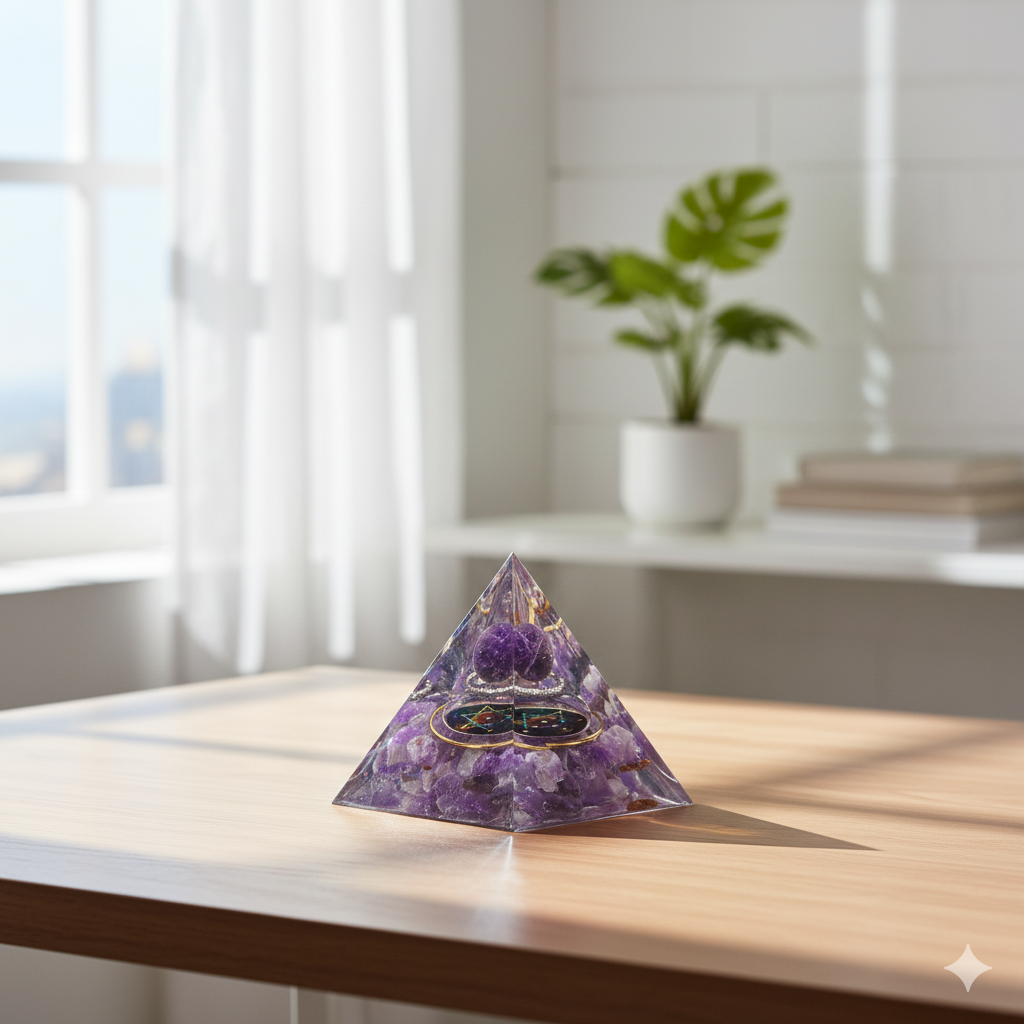 Ametiszt kristály piramis