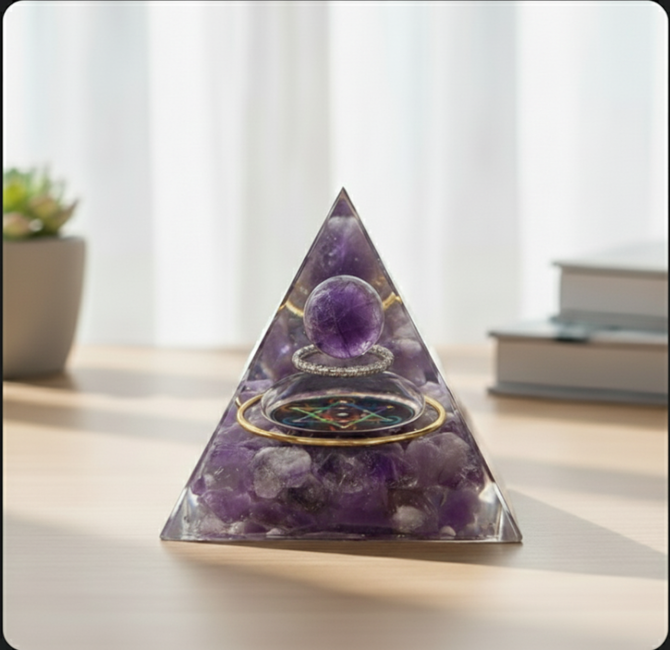 Ametiszt kristály piramis