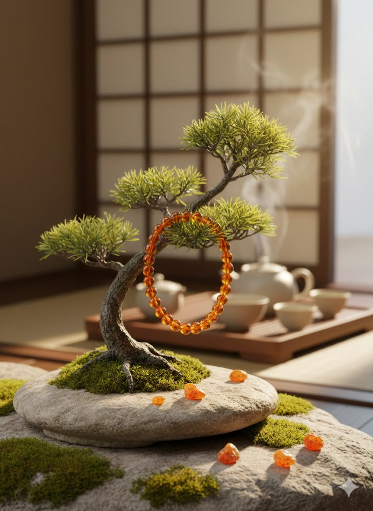 Borostyán karkötő