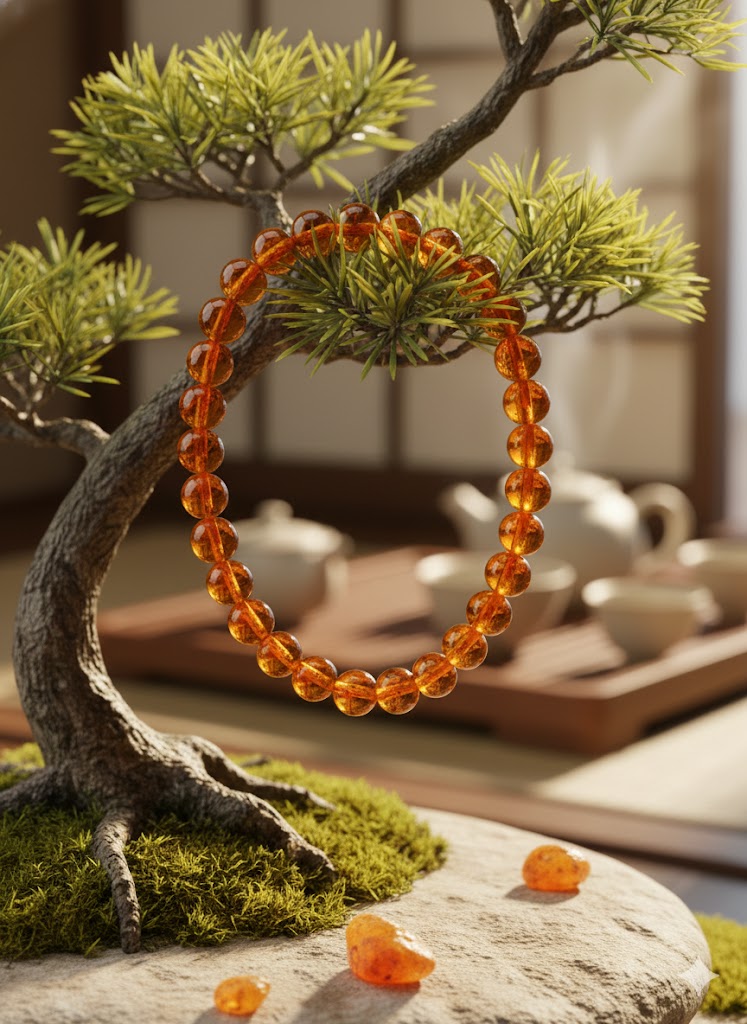 Borostyán karkötő