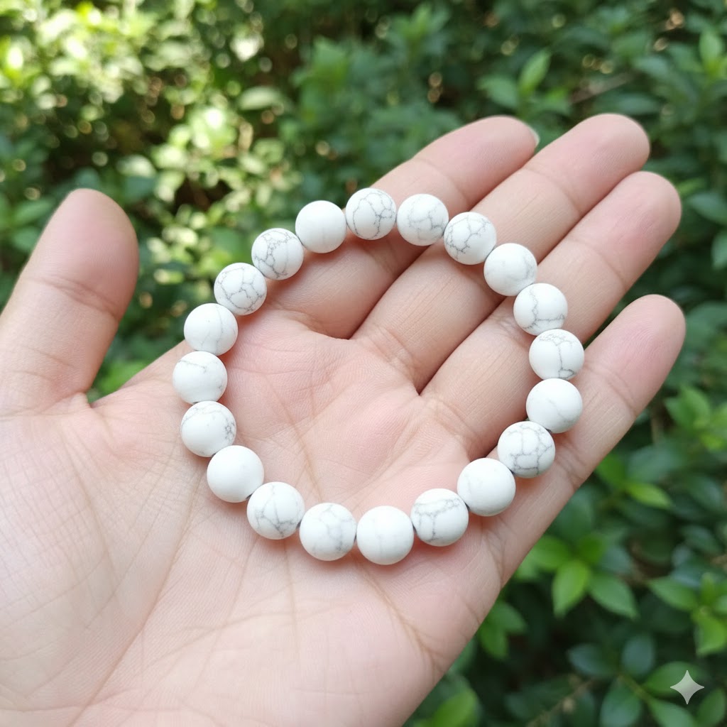 Fehér howlit karkötő